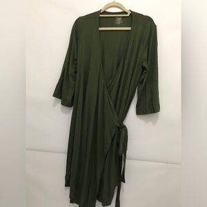Caden Lane Bamboo Women’s Olive Green Wrap Robe